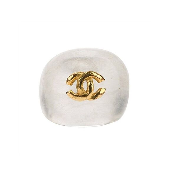 CHANEL Women's Coco Mark Ring Clear US 7 - Picture 1 of 11
